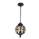 European-style Retro Pendant Aluminum Glass Hanging Ball Outdoor Ceiling Light - Lamp Outdoor