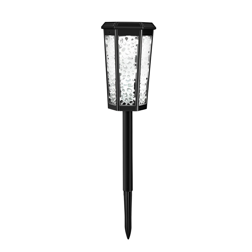 RGB Hexagon Hollow Outdoor Solar Stake Light Waterproof Landscape Lighting - Lamp Outdoor