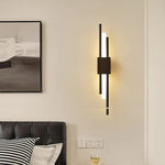 Dune Modern Bar Metal LED Wall Lamp, Black/Gold - Lamp Outdoor