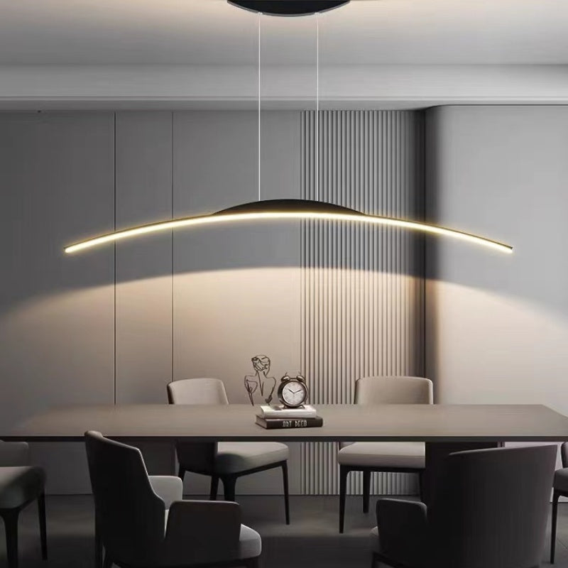 Floa Minimalist Linear Metal Remote Control Pendant Light - Lamp Outdoor