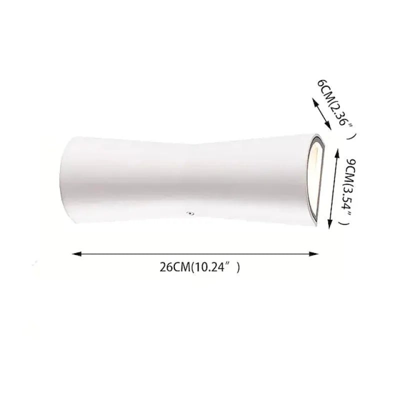 Laxor Minimalist Torch Metal Outdoor Wall Lamp Waterproof, Black/White - Lamp Outdoor