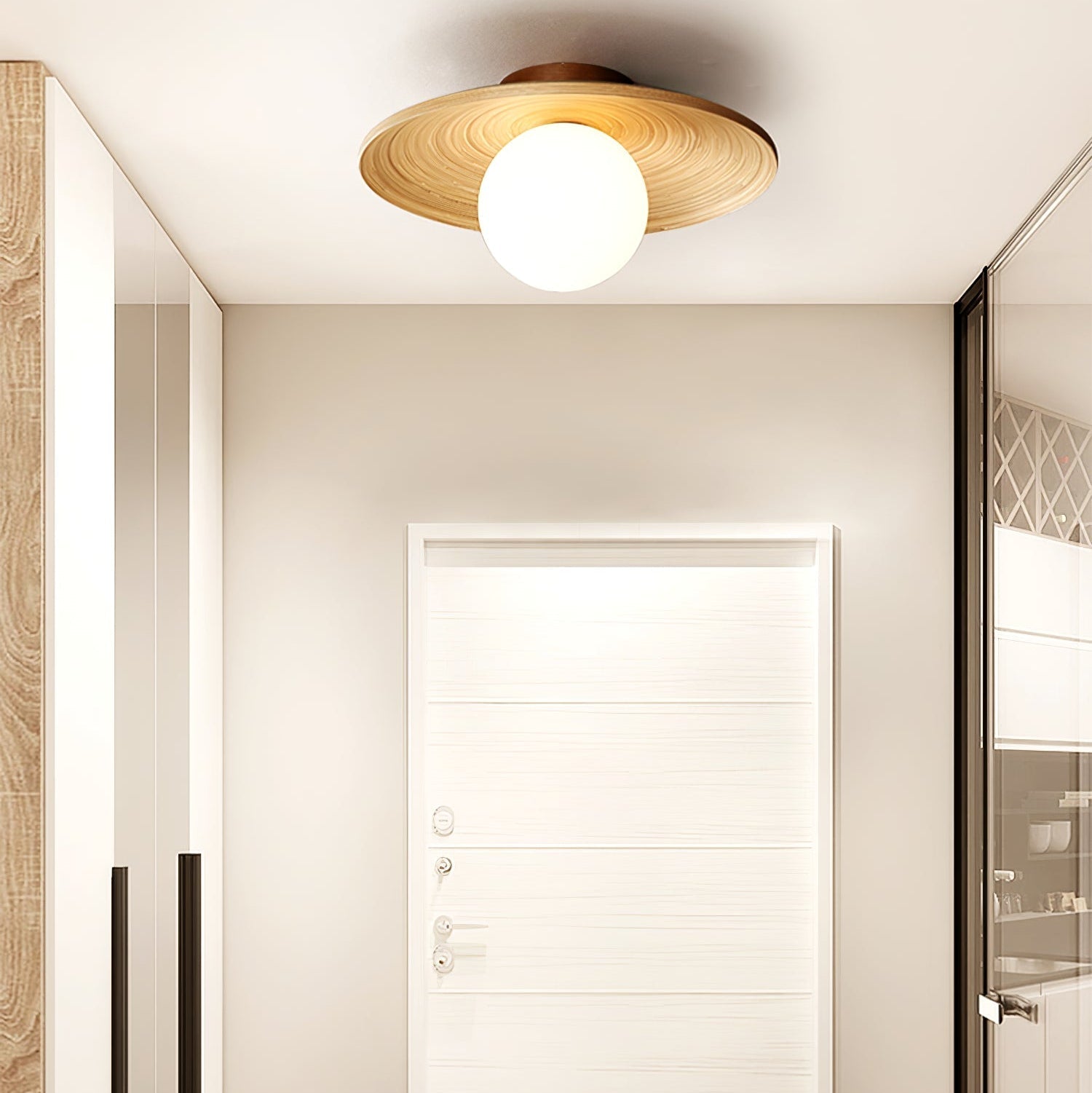 Soluna Wood Ceiling Light - Lamp Outdoor