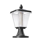 LED Solar Power Pillar Lights Waterproof Pyramid - Lamp Outdoor