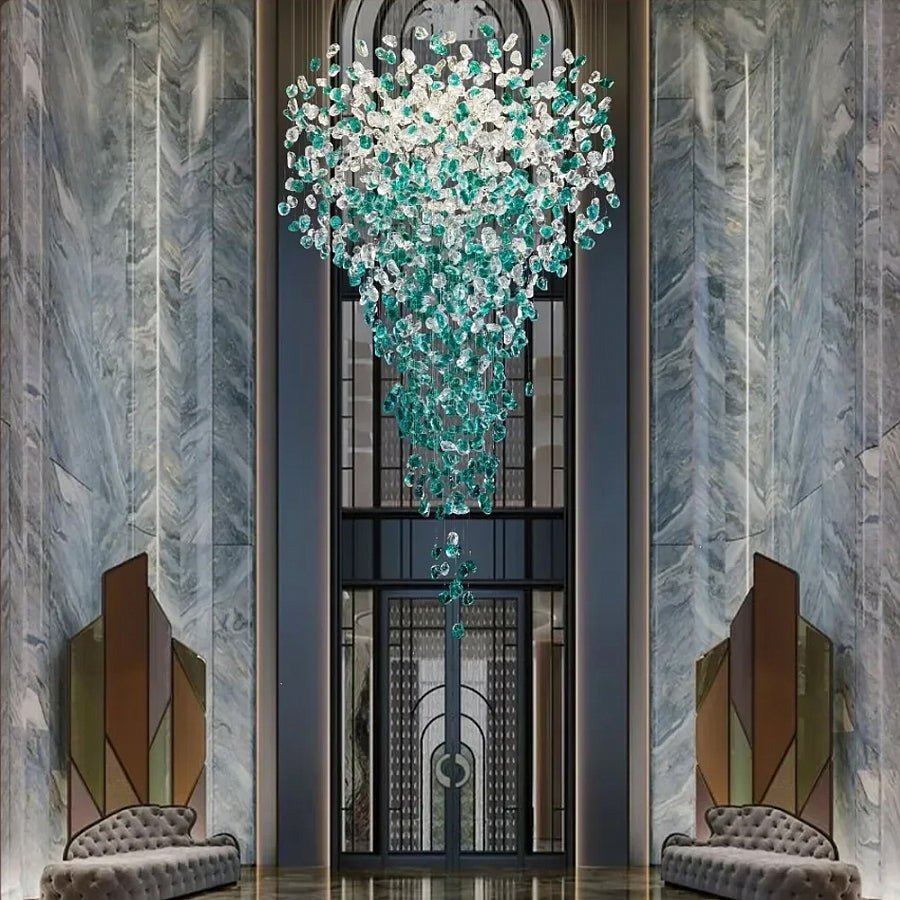Veshaa Postmodern Luxury Stone Crystal Chandelier - Lamp Outdoor