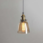 June Industrial Glass Pendant Light Clear/Amber/Smoke Grey - Lamp Outdoor