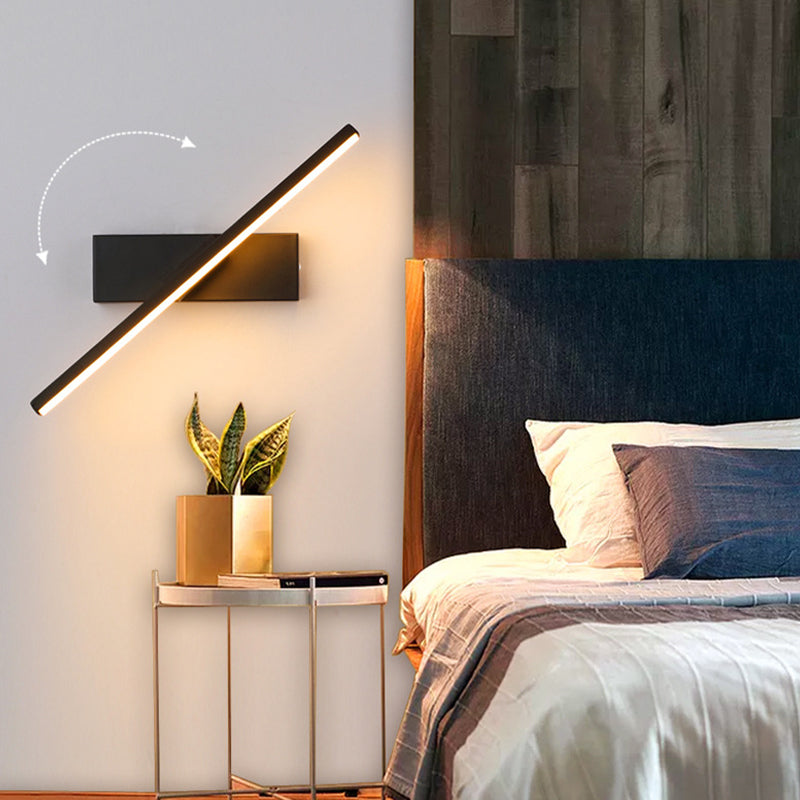 Struve Rotatable Wall Lamp for Bedroom, Black/White - Lamp Outdoor