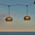 Ritta Retro Lantern Pendant Light Bamboo Acrylic - Lamp Outdoor