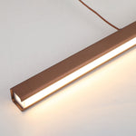 Thala Modern Linear Metal LED Pendant Light Black/Brown - Lamp Outdoor
