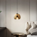 June Globe Glass Pendant Light, Amber/Smoky Grey - Lamp Outdoor