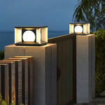 Aria Modern Square Metal Outdoor Light Post - Lamp Outdoor