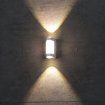 Marve Nordic Up Down Acrylic Outdoor Wall Lamp, White/Black - Lamp Outdoor