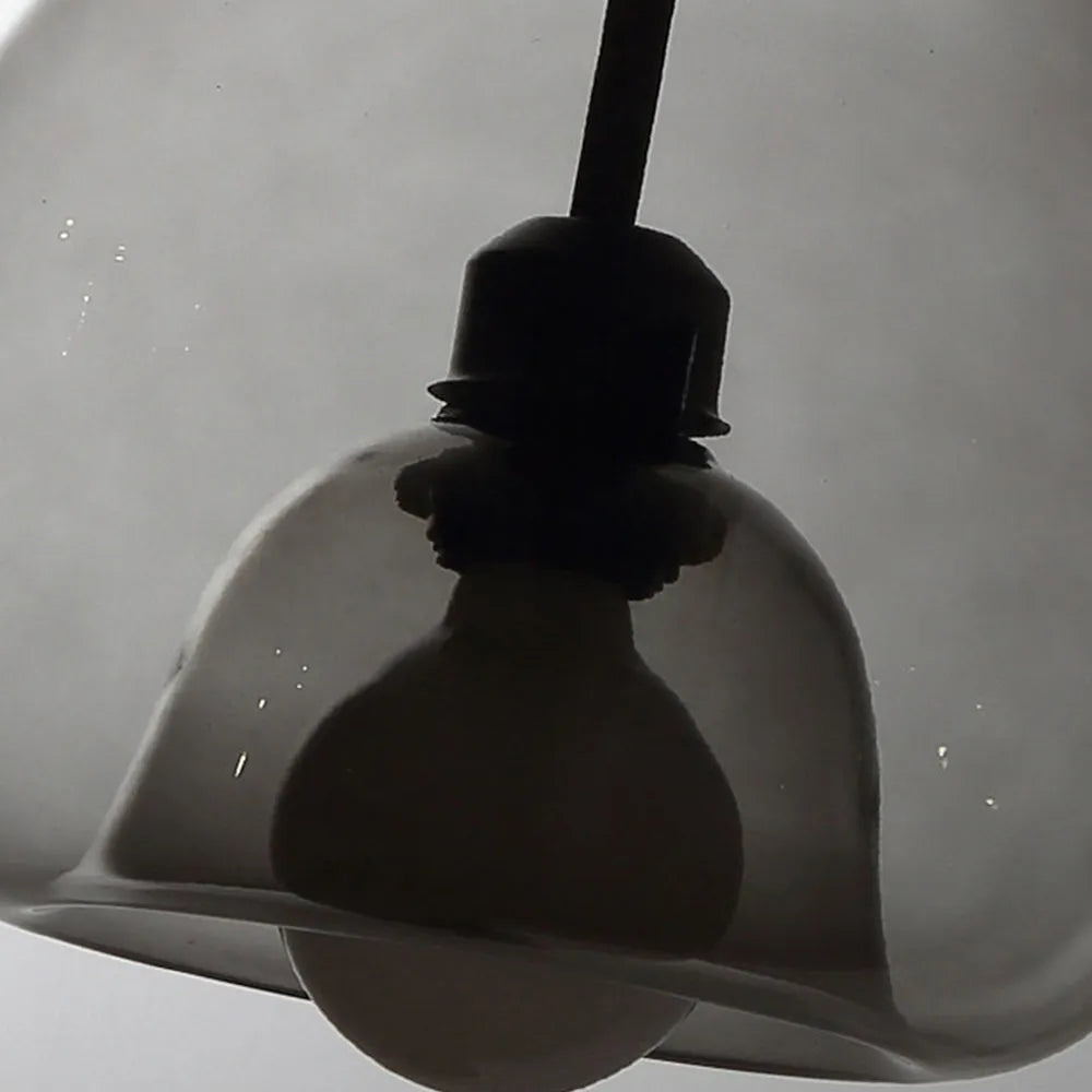 June Globe Glass Pendant Light, Amber/Smoky Grey - Lamp Outdoor
