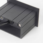 Ray Modern Metal Rectangular Outdoor Deck/Step Light, Black - Lamp Outdoor