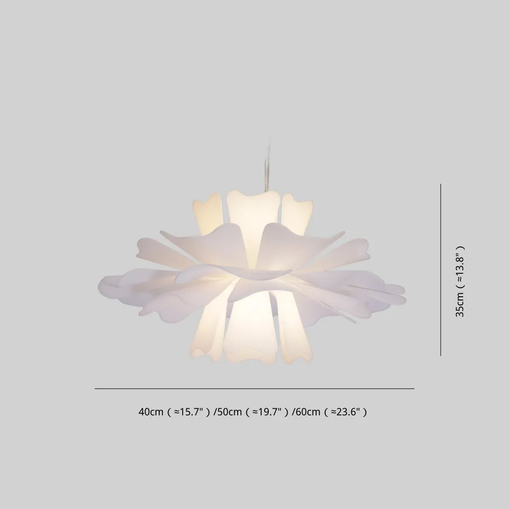 Niva Elegant Flower Pendant Light White - Lamp Outdoor