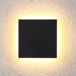 Klyne Minimalist Round/Square Outdoor Wall Lamp LED, Black/White - Lamp Outdoor