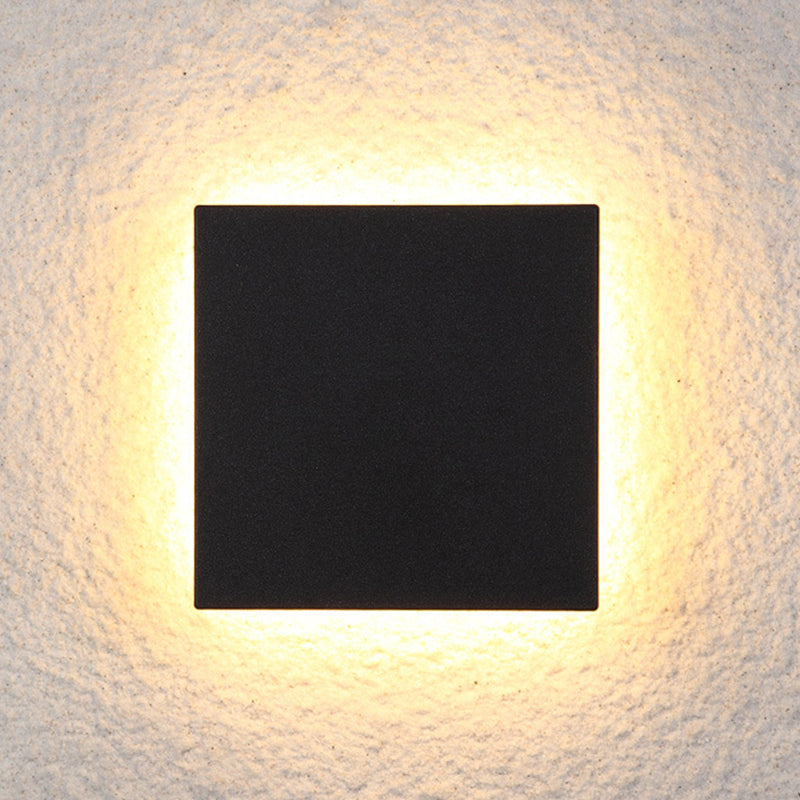 Klyne Minimalist Round/Square Outdoor Wall Lamp LED, Black/White - Lamp Outdoor