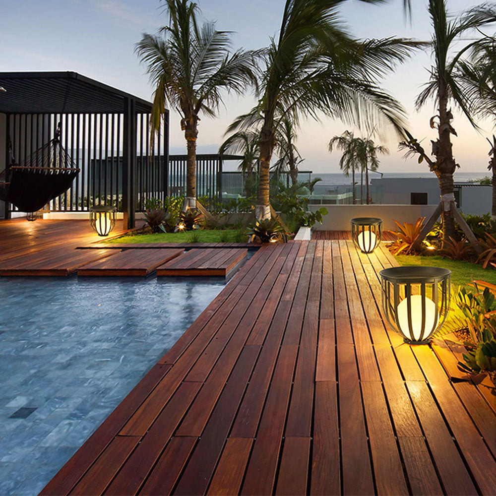 Ray Modern Globe Solar Rechargeable Outdoor Floor Lamp - Lamp Outdoor