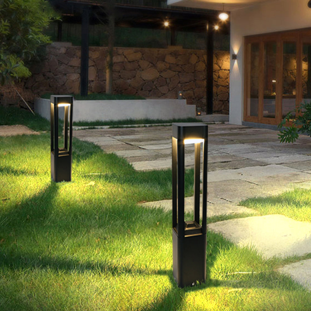 Ray Metal Rectangular Hollow Outdoor Path Light - Lamp Outdoor