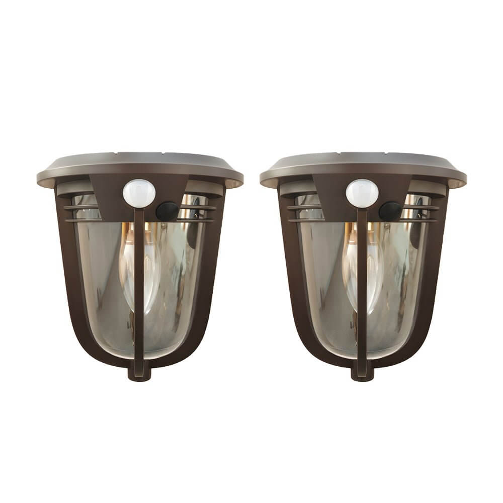 2-Pack Motion Sensor Solar Wall Light - Lamp Outdoor