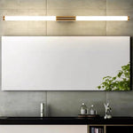 Moren Minimalist Linear Metal Wall Lamp, Gold - Lamp Outdoor