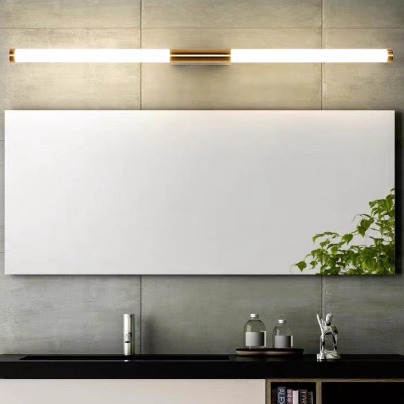 Moren Minimalist Linear Metal Wall Lamp, Gold - Lamp Outdoor