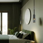 Zeyro Modern Black Glass Streamlined Pendant light/Wall Lamp - Lamp Outdoor