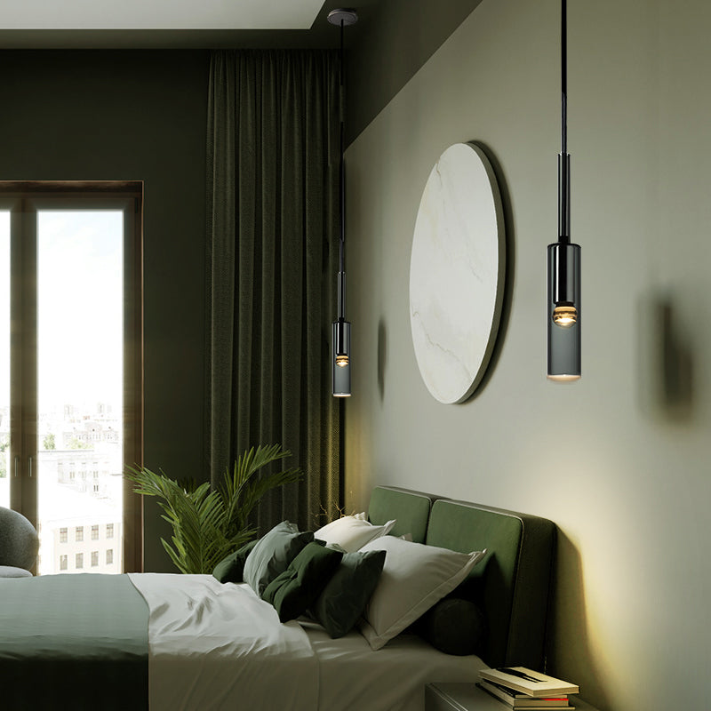 Zeyro Modern Black Glass Streamlined Pendant light/Wall Lamp - Lamp Outdoor