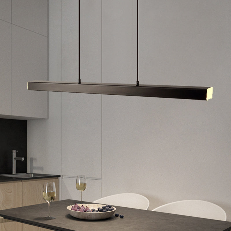 Thala Modern Linear Metal LED Pendant Light Black/Brown - Lamp Outdoor