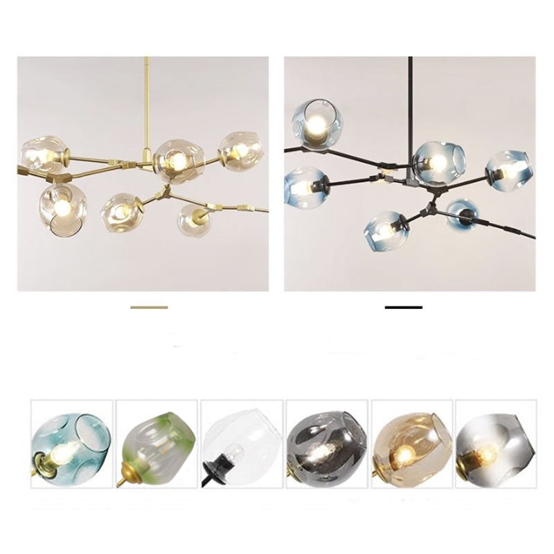 Kirae Nordic Modern Glass Pendant Light Clear Bubble - Lamp Outdoor