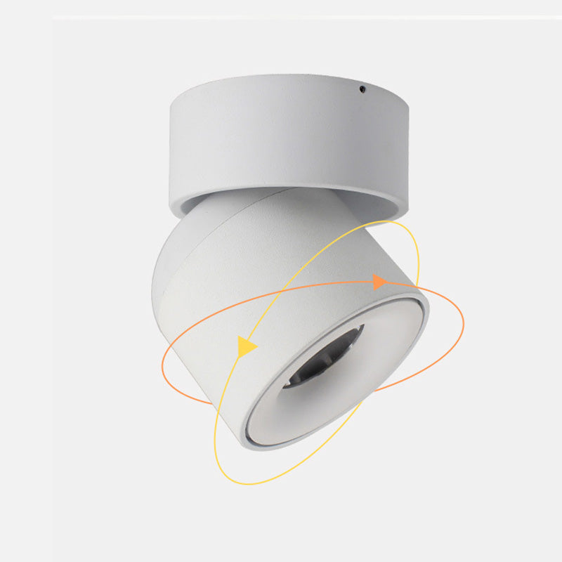 Kilo Spotlight Modern LED Flush Mount Ceiling Light, Black/White - Lamp Outdoor