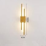 Dune Modern Bar Metal LED Wall Lamp, Black/Gold - Lamp Outdoor
