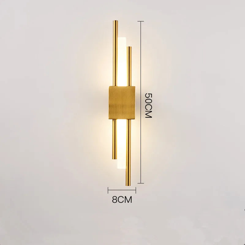 Dune Modern Bar Metal LED Wall Lamp, Black/Gold - Lamp Outdoor