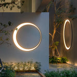 Aria Modern Art Ring LED Outdoor Wall Lamp Metal Garden Corridor Balcony - Lamp Outdoor