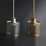 Hessa Contemporary Golden Pendant Light, Glass, Globe/Cylindric - Lamp Outdoor