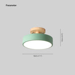 Orya Round LED Flush Mount Ceiling Light Modern Wood Colorful - Lamp Outdoor