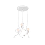 Miro Retro Modern Iron Man Pendant Light, Black - Lamp Outdoor