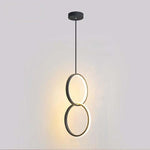 Doria Modern LED Pendant Light Black/White Metal Living Room - Lamp Outdoor