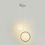 Doria Modern LED Pendant Light Black/White Metal Living Room - Lamp Outdoor
