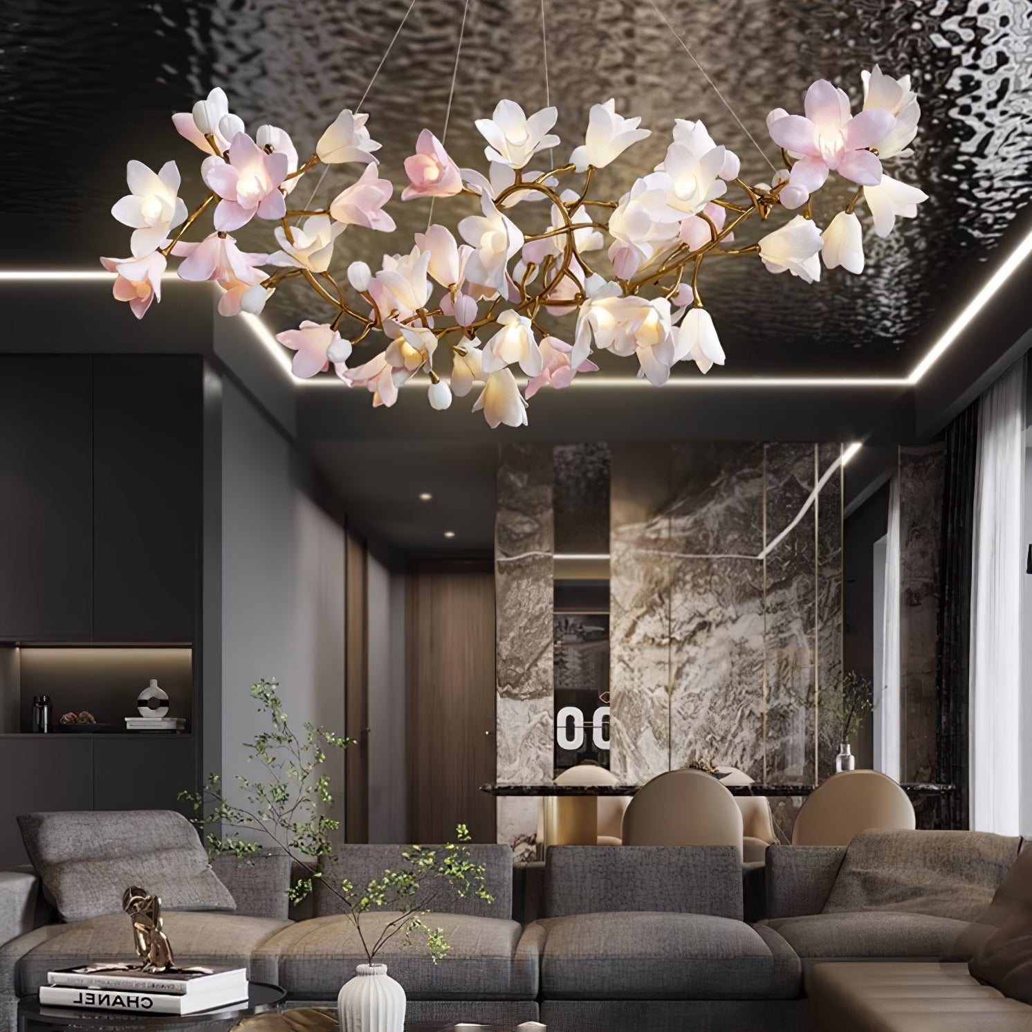 Circular Blossom Chandelier - Lamp Outdoor
