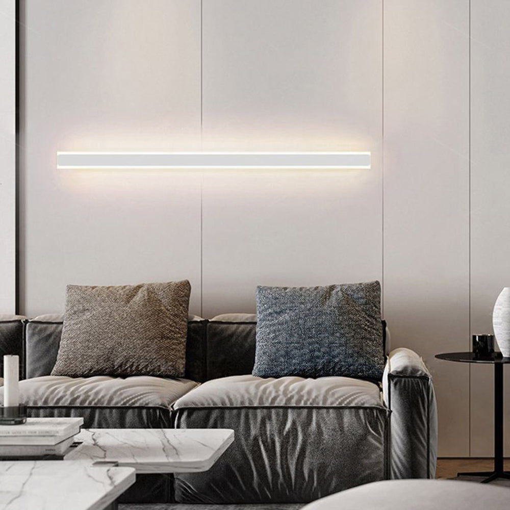 Gravo Minimalist Linear Metal/Acrylic Wall Lamp, Gold/Black/White - Lamp Outdoor