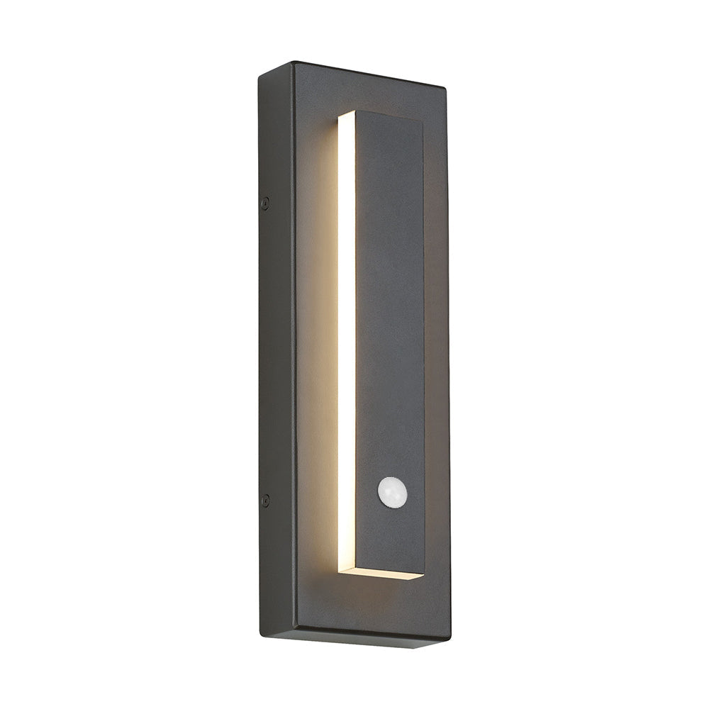 Arisha Modern Square Ring Metal Outdoor Wall Lamp, Dark/Gray Bronze - Lamp Outdoor