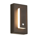 Kasso Modern Square Metal Outdoor Wall Lamp, Dark/Gray Bronze - Lamp Outdoor
