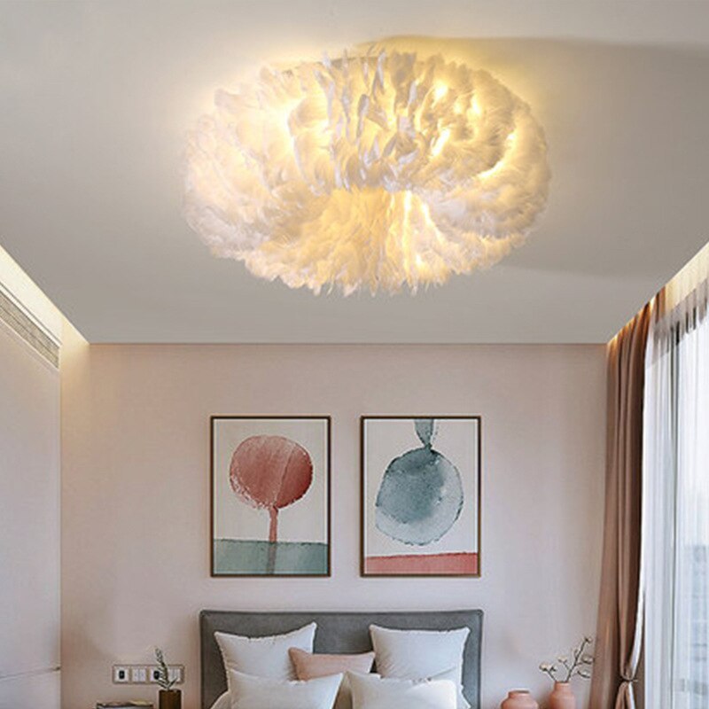 O'Moore Swan Feather Round Ceiling Light - Lamp Outdoor