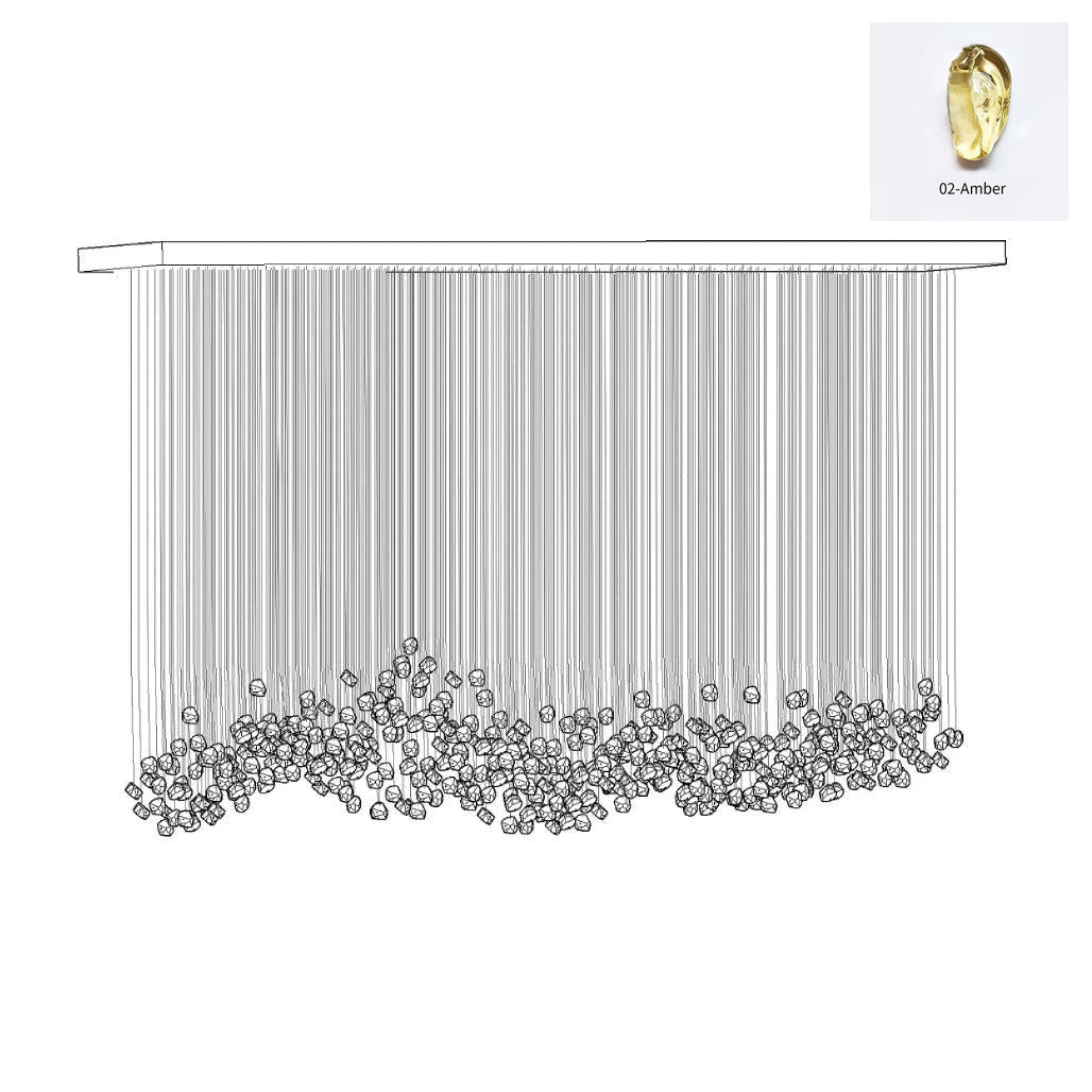 Veshaa Postmodern Luxury Stone Crystal Chandelier - Lamp Outdoor