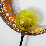 Mystical Moon & Sun Flame Iron Hollow Projector Solar Garden Light - Lamp Outdoor