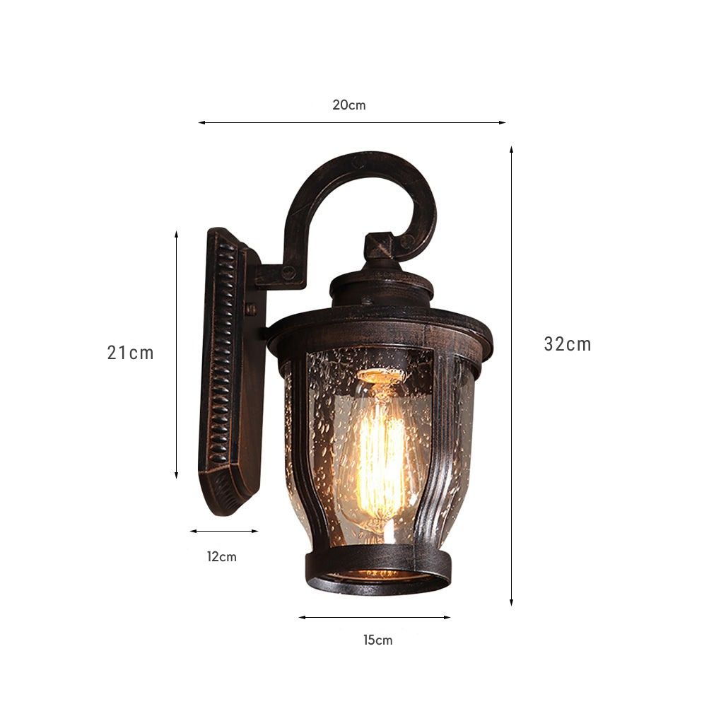 Joshua Retro Creative Vintage Glass Outdoor Wall Lights