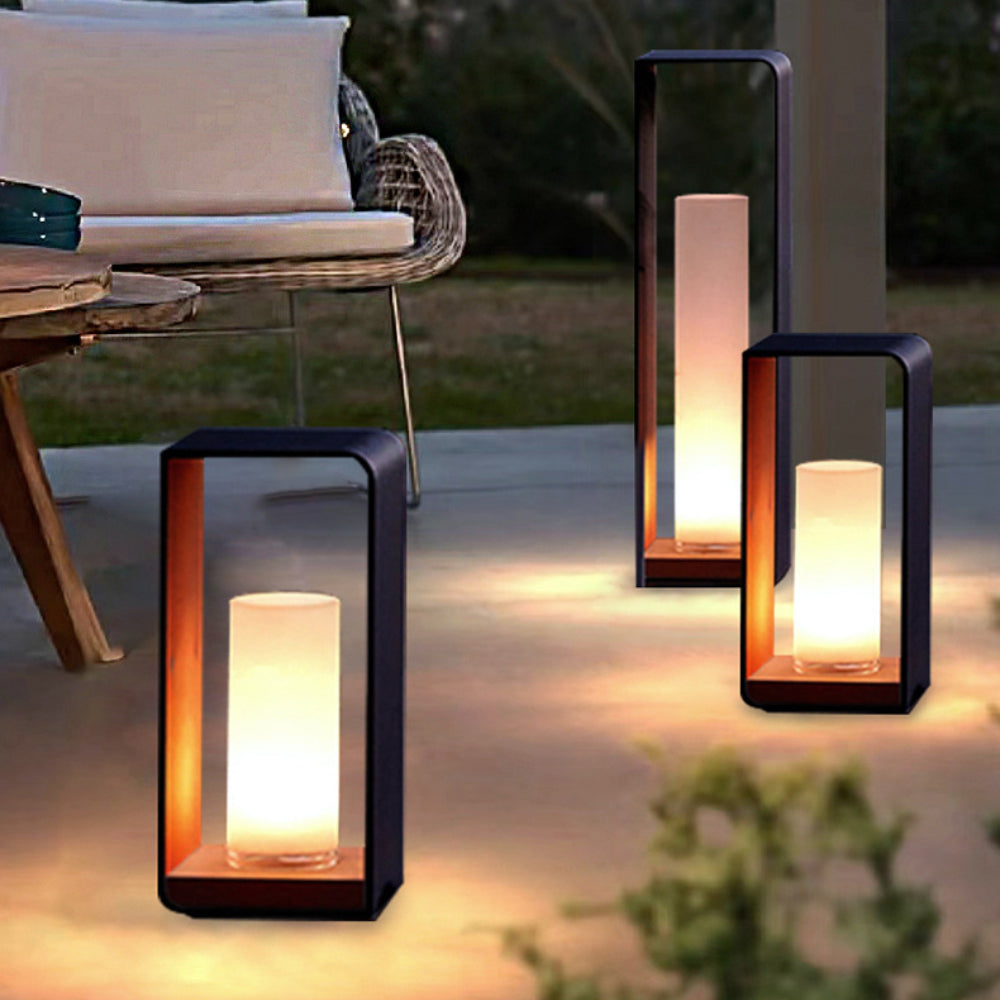 Ray Minimalist Cuboid Candle Outdoor Floor Lamp Garden - Lamp Outdoor
