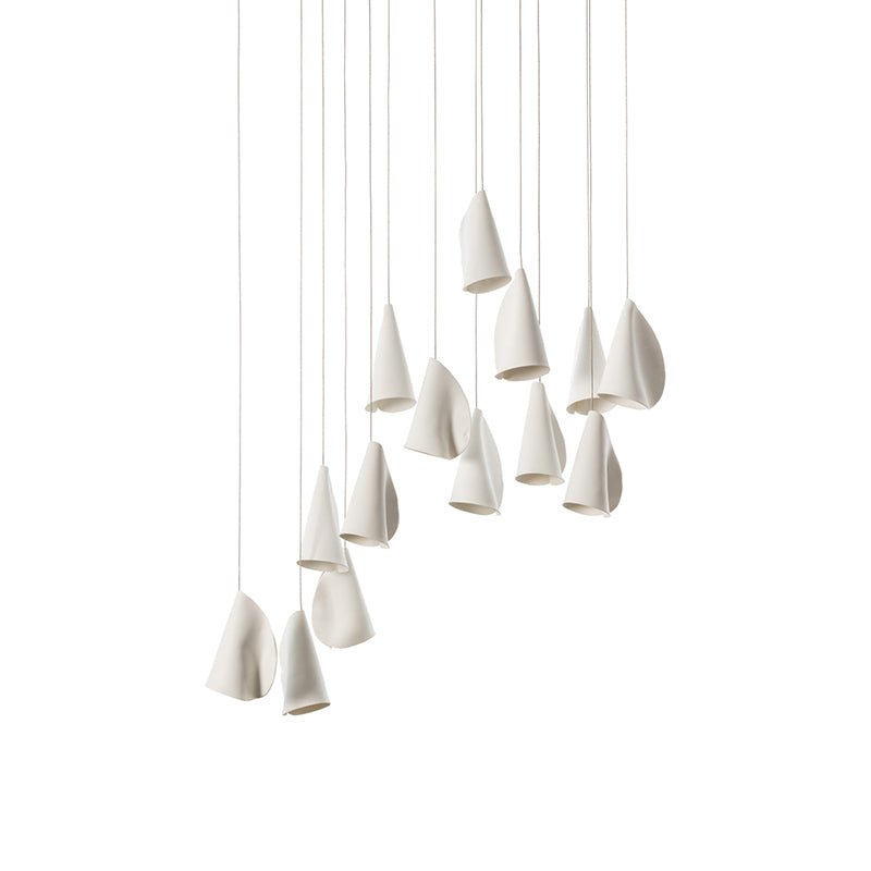 Olshaion Geometric Ceramic Pendant Light - Lamp Outdoor