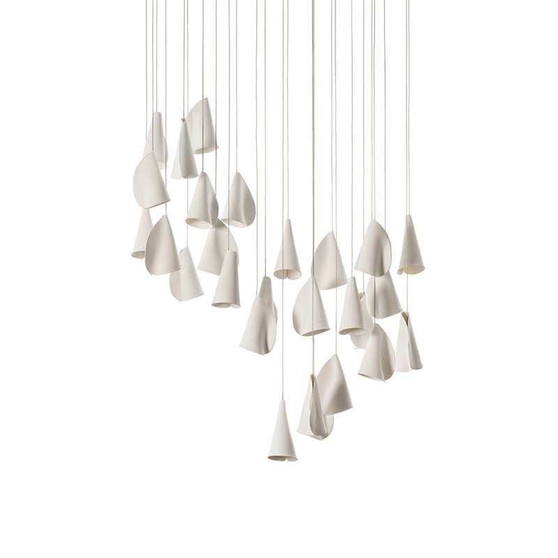 Olshaion Geometric Ceramic Pendant Light - Lamp Outdoor