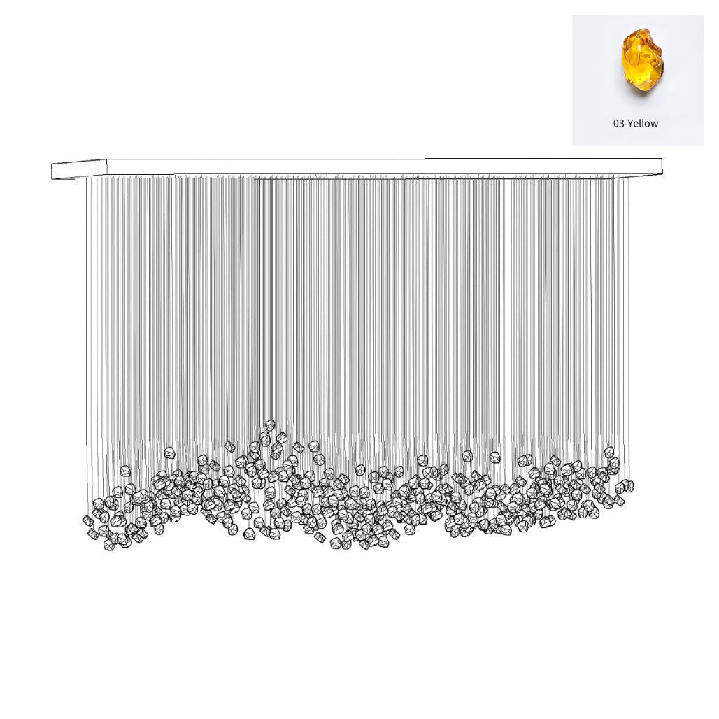 Veshaa Postmodern Luxury Stone Crystal Chandelier - Lamp Outdoor